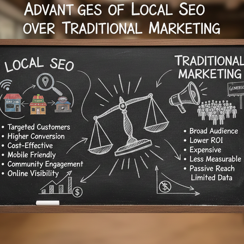 Comparison of Local SEO  versus traditional marketing expenses